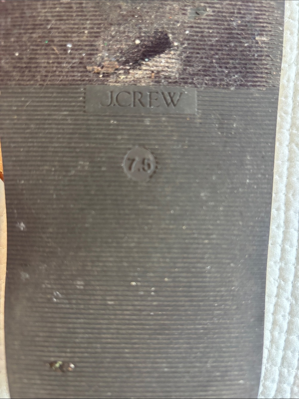 J. Crew Straw Slide Sandals with Brown Trim and Gold Buckles - Picture 3 of 4